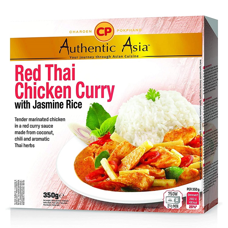 Piatto pronto red curry con pollo e riso jasmine CP 350g. Piatto pronto red curry con pollo e riso jasmine CP 350g.